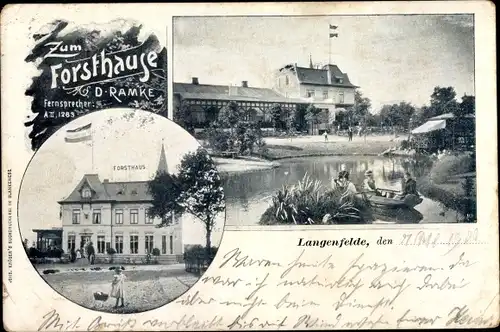Ak Hamburg Eimsbüttel Langenfelde, Gasthaus Zum Forsthause, Forsthaus