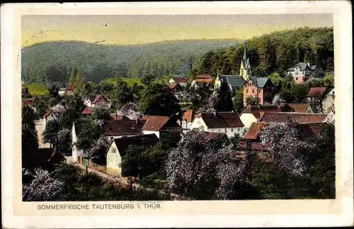 Ak Tautenburg in Thüringen, Blick auf den Ort, Gasthof zum Schenk