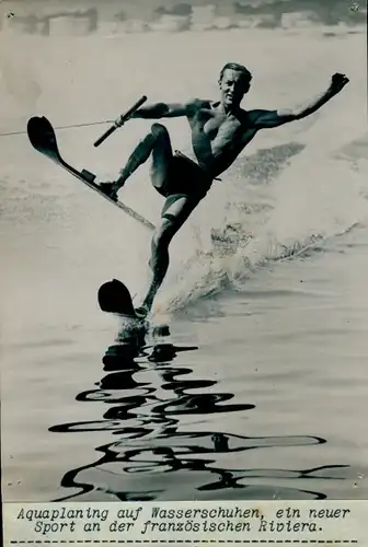 FotoFranzösische Riviera, Aquaplaning auf Wasserschuhen, Wasserski