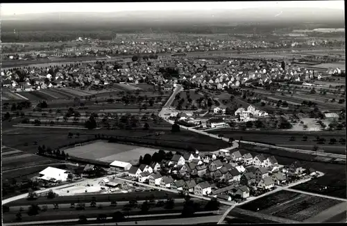 Ak Messel im Landkreis Darmstadt Dieburg, Fliegeraufnahme, Panorama