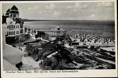 Ak Ostseebad Binz auf Rügen, Strand, Kurkonzertplatz
