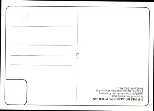 Ak Fährschiffe MF Nils Holgersson, Peter Pan, TT Line, Linie Travemünde Trelleborg