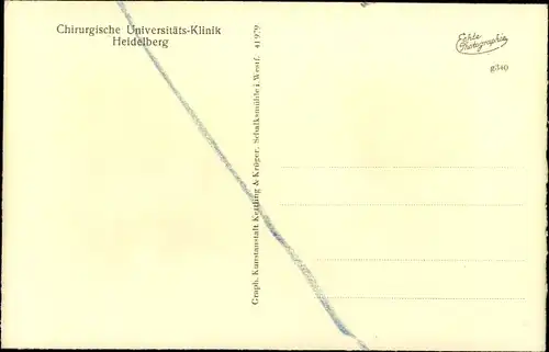 Ak Heidelberg am Neckar, Chirurgische Universitätsklinik, Gartenseite