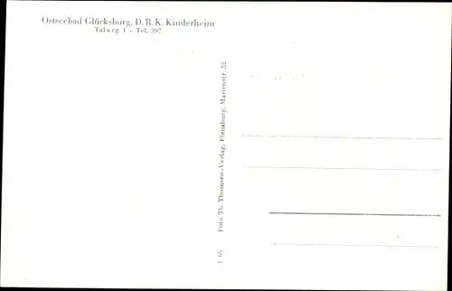 Ak Glücksburg an der Ostsee, DRK Kinderheim