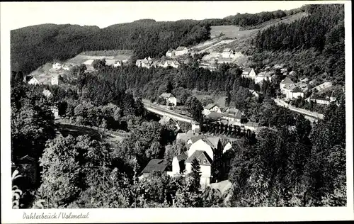 Ak Dahlerbrück Schalksmühle im Sauerland, Blick auf den Ort, Vogelschau
