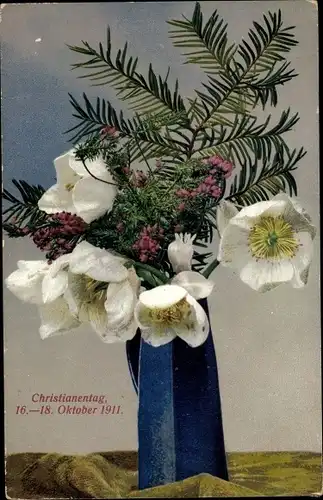 Ak Erfurt in Thüringen, Christianentag, Blumenstrauss in Vase, Nenke und Ostermaier