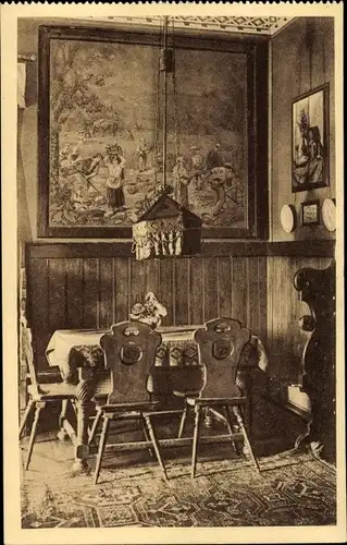 Ak Weimar in Thüringen, Institut Weiss, Tisch mit Stühlen