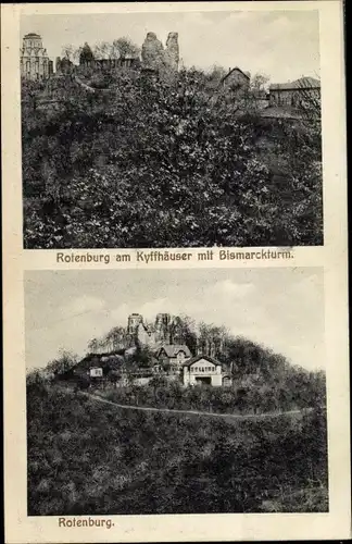 Ak Steinthaleben Kyffhäuserland, Bismarckturm, Rotenburg am Kyffhäuser