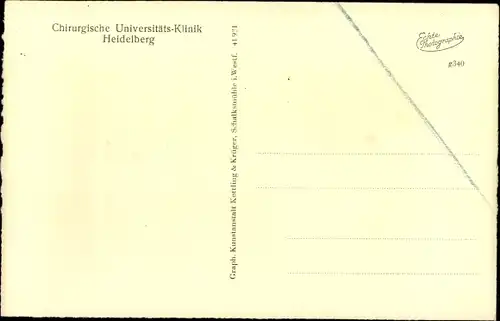 Ak Heidelberg am Neckar, Chirurgische Universitätsklinik, Krankensaal