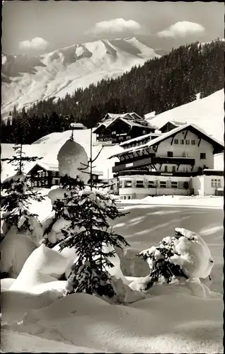 Ak Baad Mittelberg in Vorarlberg, Wintersportplatz, Gasthaus