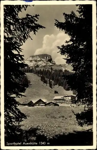 Ak Hirschegg Mittelberg in Vorarlberg, Sporthotel Auenhütte