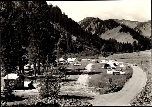 Ak Bödmen Mittelberg im Kleinwalsertal Vorarlberg, Campingplatz