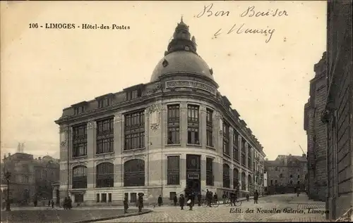 Ak Limoges Haute Vienne, Hotel des Postes