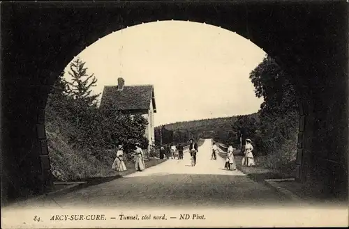 Ak Arcy sur Cure Yonne, Tunnel, cote nord