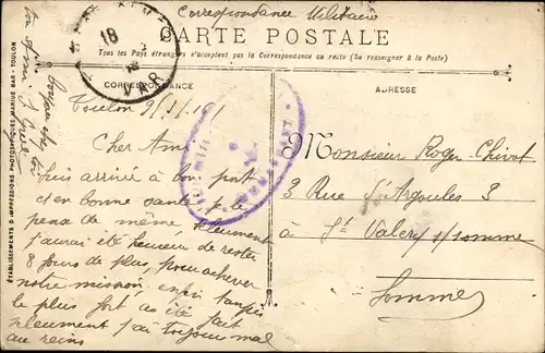 Ak Toulon Var, 5e Depot, Passage aux billets