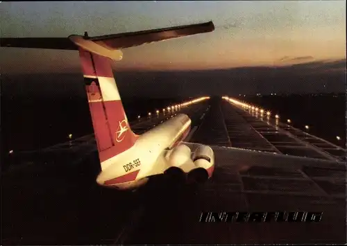 Ak Iljuschin IL-62, Deutsches Passagierflugzeug beim Start, DDR-SEF, Interflug