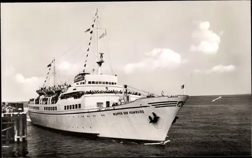 Ak Nordseeheilbad Cuxhaven, Dampfschiff Wappen von Hamburg, HADAG Seetouristik, Alte Liebe