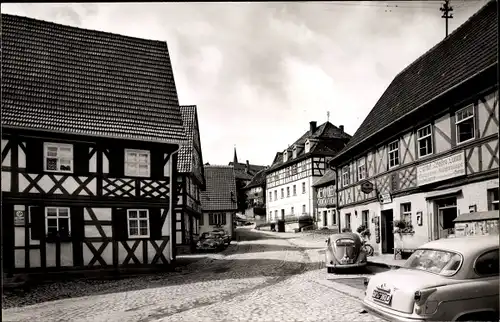 Ak Marktzeuln in Oberfranken, Fachwerkhäuser, Gasthof