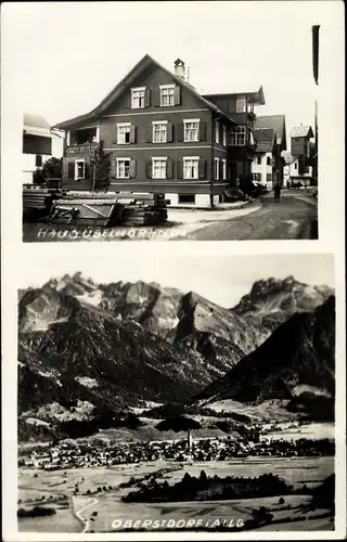 Foto Ak Oberstdorf im Oberallgäu, Totalansicht der Ortschaft