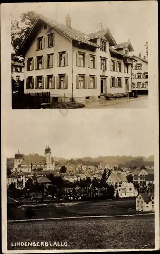 Foto Ak Lindenberg im Allgäu Schwaben, Totalansicht der Ortschaft