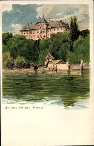 Künstler Litho Biese, C., Insel Mainau im Bodensee, Schloss
