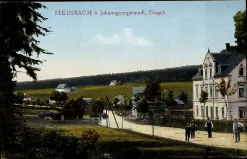 Ak Steinbach Johanngeorgenstadt im Erzgebirge, Teilansicht der Ortschaft