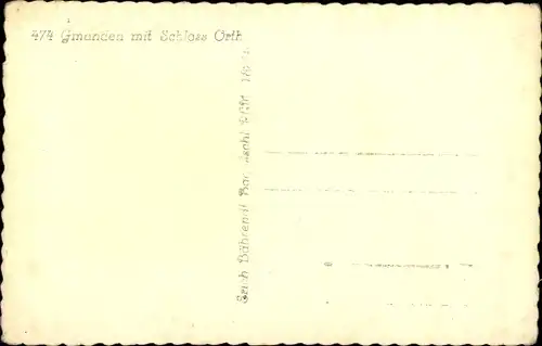 Foto Ak Gmunden in Oberösterreich, Teilansicht, Schloss Orth