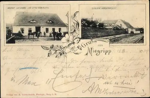 Ak Niegripp Burg bei Magdeburg, Gasthof zum Stern