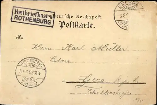 Litho Kelbra am Kyffhäuser, Kaiser Wilhelm Denkmal, Reiterstandbild, Rothenburg