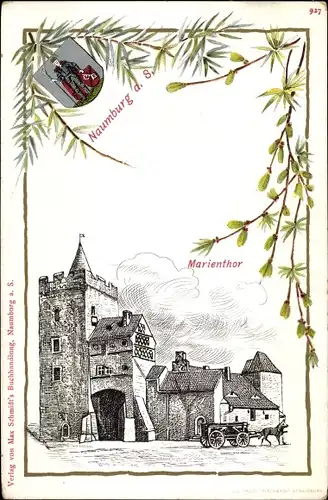 Wappen Ak Naumburg an der Saale, Marientor