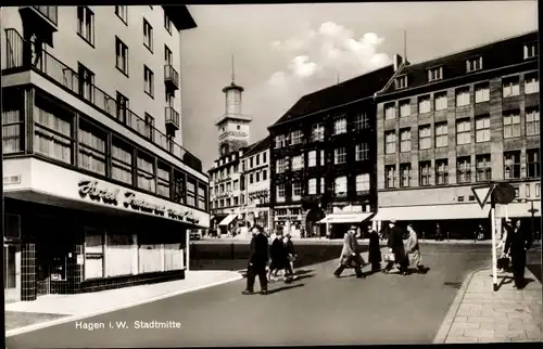 Ak Hagen in Westfalen, Stadtmitte, Hotel