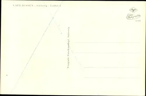Ak Schleswig an der Schlei, Cafe Jessen, Lollfuß 5, Innenansicht