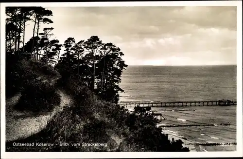 Ak Ostseebad Koserow auf Usedom, Blick vom Streckelberg