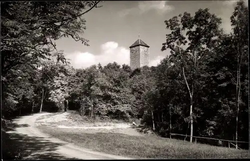 Ak Ostheim vor der Rhön Unterfranken, Wegepartie zur Ruine Lichtenburg