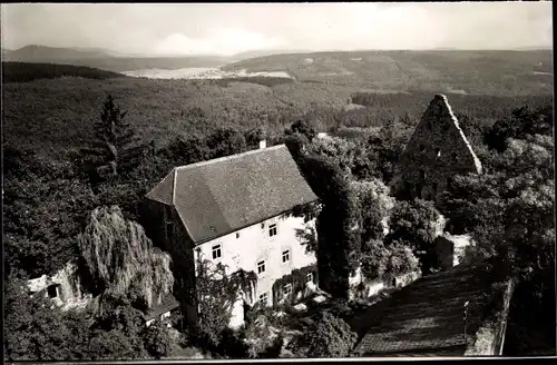 Ak Ostheim vor der Rhön Unterfranken, Ruine Lichtenburg, Burgrestaurant