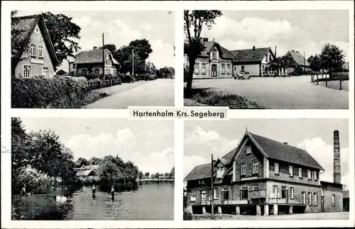 Ak Hartenholm Schleswig Holstein, Straßenpartien, Seeblick, Gasthof