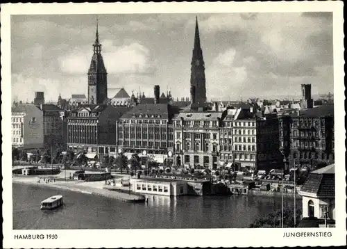 Ak Hamburg, Jungfernstieg 1950