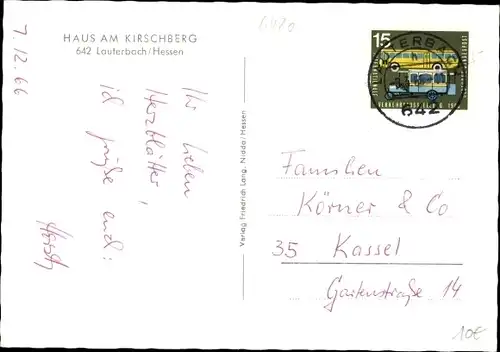 Ak Lauterbach in Hessen, Haus am Kirschberg