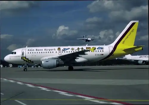 Ak Deutsches Passagierflugzeug German Wings, Airbus A319, Köln Bonn Airpost, D-AILN