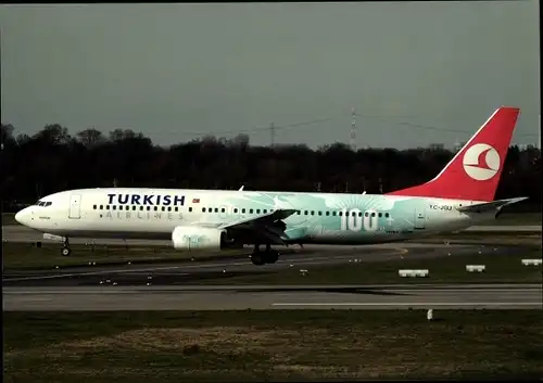 Ak Türkisches Passagierflugzeug Turkish Airlines, Boeing B737-8F2, TC-JGU, Cn34418/2012