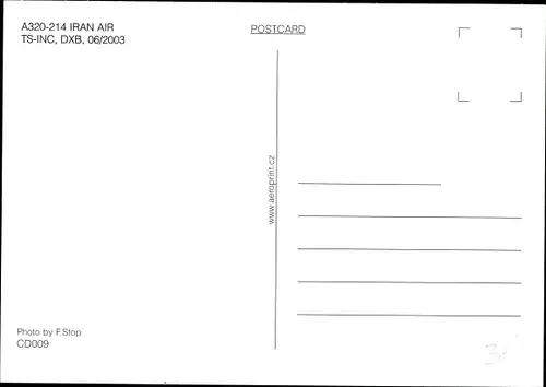 Ak Iranisches Passagierflugzeug Iran Air, Airbus A320-214, TS-INC, DXB