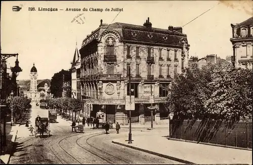 Ak Limoges Haute Vienne, Avenue du Champ de Juillet