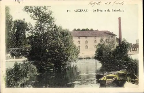 Ak Auxerre Yonne, Le Moulin du Batardeau