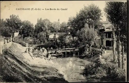 Ak Caussade Tarn et Garonne, Les Bords du Cande