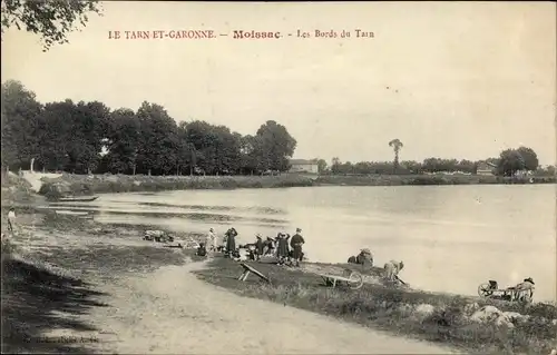 Ak Moissac Tarn et Garonne, Les Bords du Tarn