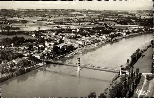 Ak Lamagistere Tarn et Garonne, Vue panoramique aerienne