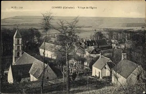 Ak Commes Calvados, Village de l'Eglise