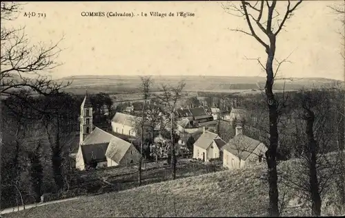 Ak Commes Calvados, Le Village de l'Eglise