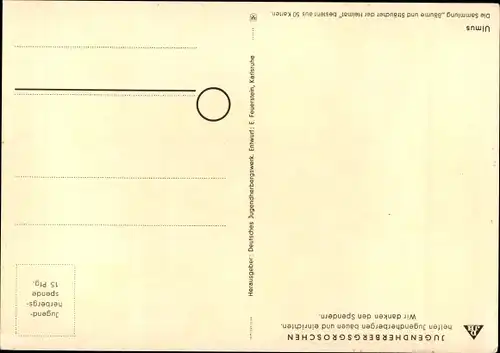 Ak Ulme, Rüster, Bäume und Sträucher der Heimat, DJH Jugendherbergsgroschen