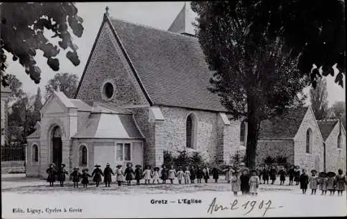Ak Gretz Seine et Marne, L'Eglise